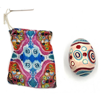Better World Aboriginal Art Handmade Decorative Lacquered Egg &amp; Stand + Giftbag - Seven Sisters
