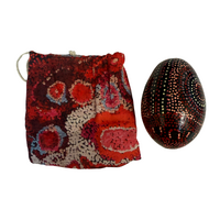 Better World Aboriginal Art Handmade Decorative Lacquered Egg &amp; Stand + Giftbag - Seven Sisters