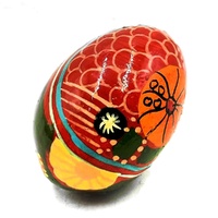 Better World Aboriginal Art Handmade Decorative Lacquered Egg &amp; Stand - Travel Through Country