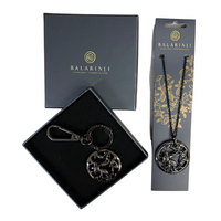 Balarinji Aboriginal Art - 2pce Giftset - Bush Flower Keyring/Pendant