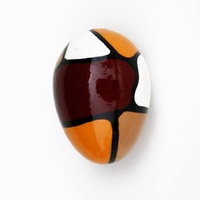 Better World Aboriginal Art Handpainted Decorative Lacquered Egg &amp; Stand - Puli Stones