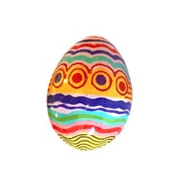 Better World Aboriginal Art Handpainted Decorative Lacquered Egg & Stand - Lappi Lappi Dreaming