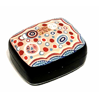 Better World Aboriginal Art Lacquered Large Trinket Box - Seven Sisters