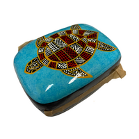 Better World Aboriginal Art Lacquered Large Trinket Box - Sea Turtle