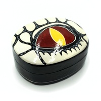 Better World Aboriginal Art Lacquered Medium Trinket Box -  Saltwater Crocodile