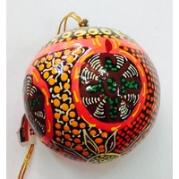 Keringke Aboriginal Art design Lacquered Xmas Ball - My Country