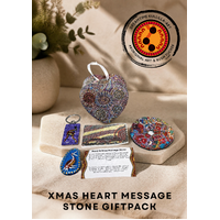 Xmas Heart Message Stone Giftpack - Dreamtime Kullilla-Art