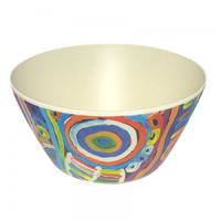 Utopia Aboriginal Art Bamboo Small Bowl - My Mother&#39;s Country
