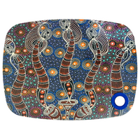Utopia Aboriginal Art Bamboo Fibre Cheese Board/Platter - Dreamtime Sisters