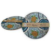 Bunabiri Aboriginal Art Bamboo 10&quot; Dinner Plate (Set 2) - Colours of the Reef