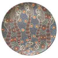 Utopia Aboriginal Art Bamboo Dinner Plate (Single) - Dreamtime Sisters