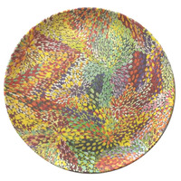 Utopia Aboriginal Art Bamboo Dinner Plate (Single) - Fire Sparks