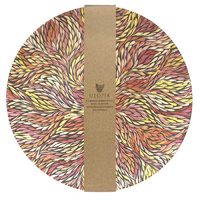 Utopia Aboriginal Art Bamboo Dinner Plate Set (4) - Wild Flowers