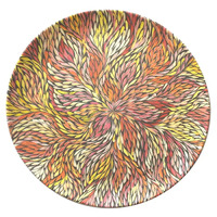 Utopia Aboriginal Art Bamboo Dinner Plate (Single) - Wild Flowers
