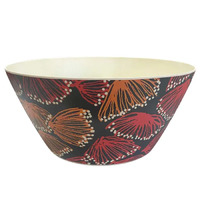 Utopia Aboriginal Art Bamboo Salad Bowl - Gum Blossums