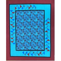 Aboriginal design Quilted Blanket (175cm x 145cm) # 11