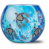 Koh Living Aboriginal Art Tealight Candle Holder (11cm) -Turtles