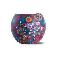 Koh Living Aboriginal Art Tealight Candle Holder (11cm) - Women&#39;s Dreaming