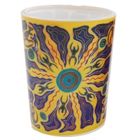 Tobwabba Aboriginal Art Tealight Candle Holder - Spiritual Lands