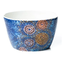 Warlukurlangu Aboriginal Art China Nut Bowl - Seven Sisters Dreaming
