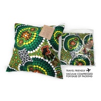 Bunabiri Aboriginal Art Decor Cushion  - Colours of the Rainforest