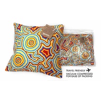 Bunabiri Aboriginal Art Decor Cushion (40cm x 40cm) - Pathways