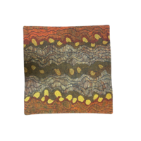 Better World Aboriginal Art - Digital Print Canvas Cushion Cover (40cm x 40cm) - Sand Dunes