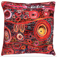 Awelye - Utopia Aboriginal Art Waterproof Outdoor Cushion Cover (50cm x 50cm)