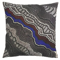 Utopia Aboriginal Art Linen Cushion Cover (45cm x 45cm) -  My Country