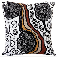 My Country - Utopia Aboriginal Art Linen Cushion Cover (45cm x 45cm)