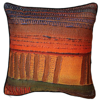 Saretta Aboriginal Art Totem Cushion Cover - Borii Parai Songlines Country