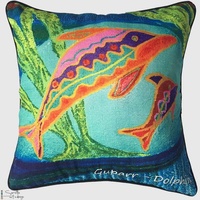 Saretta Aboriginal Art Totem Cushion Cover - Guparr (Dolphin)
