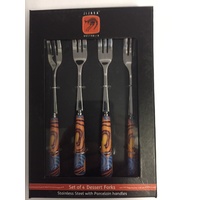 Jijaka Aboriginal Art Dessert Fork (Set 4) - Firestones
