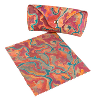 Koh living Aboriginal Art Hardcover Glasses Case/Lens Cloth - Pilbara Creeks