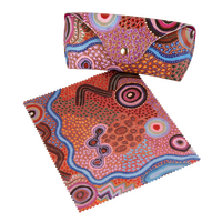 Koh living Aboriginal Art Hardcover Glasses Case/Lens Cloth - Our Country
