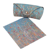 Koh living Aboriginal Art Hardcover Glasses Case/Lens Cloth - Morning Mist