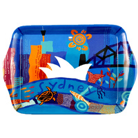 Jijaka Aboriginal Art Melamine Small Tray - Sydney