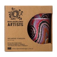 Warlukurlangu Aboriginal Art Melamine Tumbers (Set 4) - Fire Dreaming