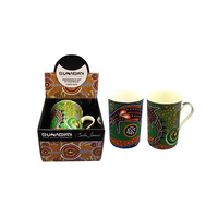 Bunabiri Aboriginal Art Boxed China Mug - Crocodile Dreaming