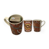 Bunabiri Aboriginal Art Bamboo Fibre Enviro Mug - Colours of the Land