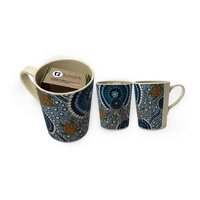 Bunabiri Aboriginal Art Bamboo Fibre Enviro Mug - Colours of the Reef