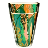 Bunabiri Aboriginal Art Bamboo Fibre Enviro Tumbler/Cup (Set 2) - Wamin in the Wet