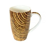 Better World Aboriginal Art Boxed Fine Bone China Mug - Wood Carving