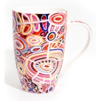 Better World Aboriginal Art Boxed Fine Bone China Mug - Muthabaringga
