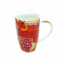 Better World Aboriginal Art Boxed Fine Bone China Mug - Travelling Through Country