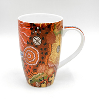 Better World Aboriginal Art Boxed Fine Bone China Mug - My Country