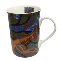 JiJaka Aboriginal Art Bone China Boxed Mug - Kangaroo Spirit