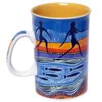 Tobwabba Aboriginal Art Giftboxed Ceramic Mug - Ngagul (Mullet)