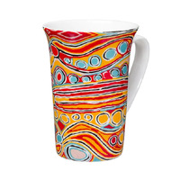 Warlukurlangu Aboriginal Art Giftboxed Mug -  Mina Mina Dreaming (Multi)
