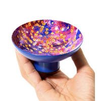 Better World Aboriginal Art - Powder Coated Small Bowl - Brush-tail Possum Dreaming